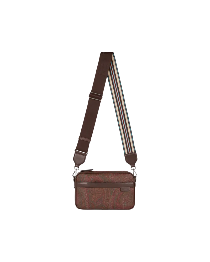 Etro Kleine Umhängetasche Mit Arnica-muster, Herren, Braun Braun