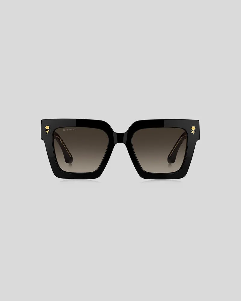Etro Sonnenbrille Colour Stripes, Damen, Schwarz Schwarz