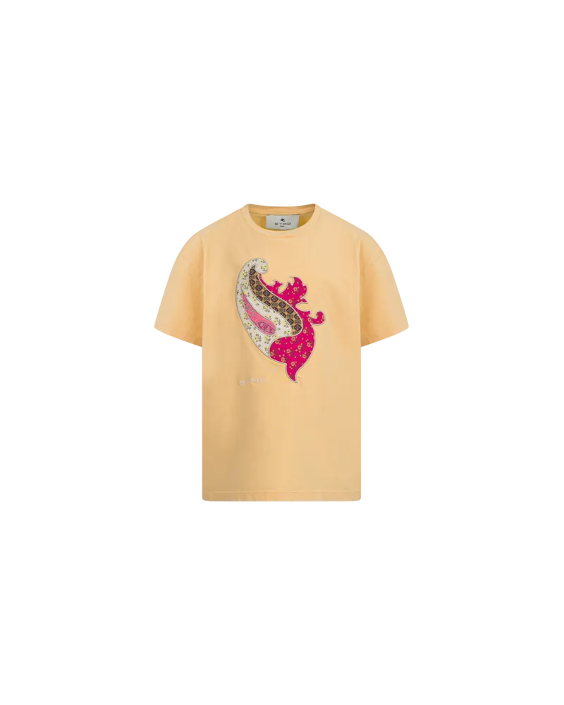 Etro T-shirt Mit Legacy-paisleymuster, Gelb, Größe Gelb