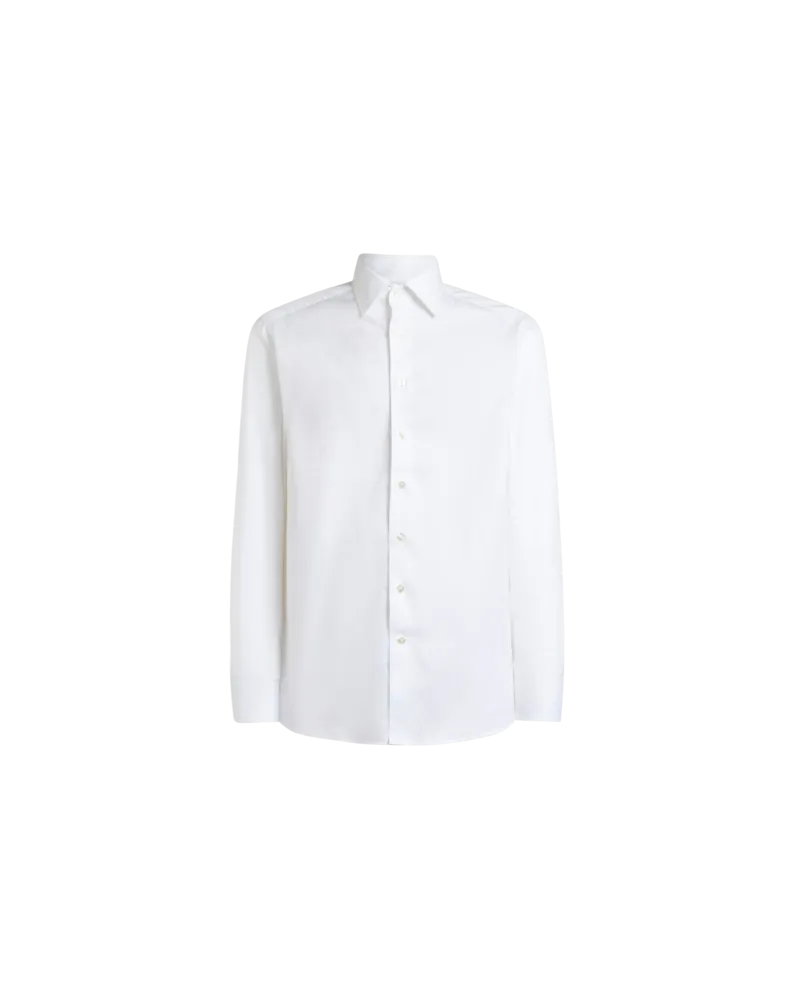 Etro Jacquard-bluse Aus Baumwolle Mit Arnica-motiv, Herren, Weiß, Größe Weiß