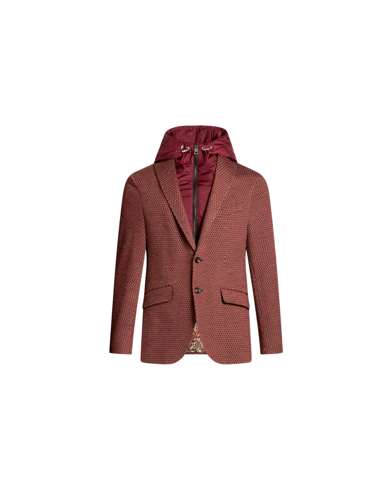 Etro Blazer Mit Abnehmbarem Latz, Herren, Rot Rot