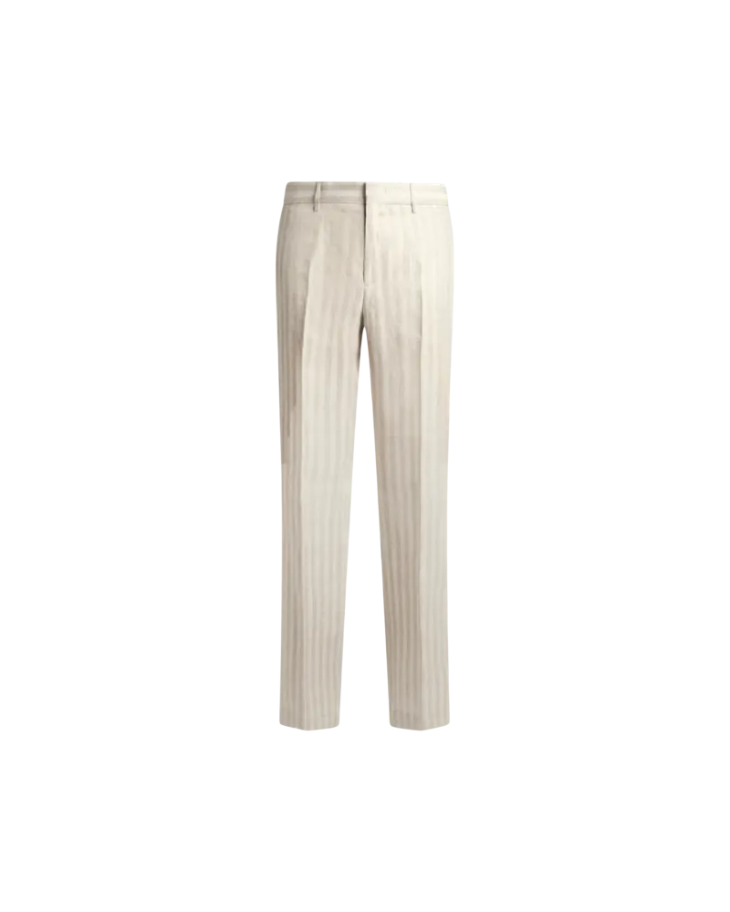 Etro Hose Aus Hanf Und Leinen Mit Streifenmuster, Herren, Beige, Größe Beige