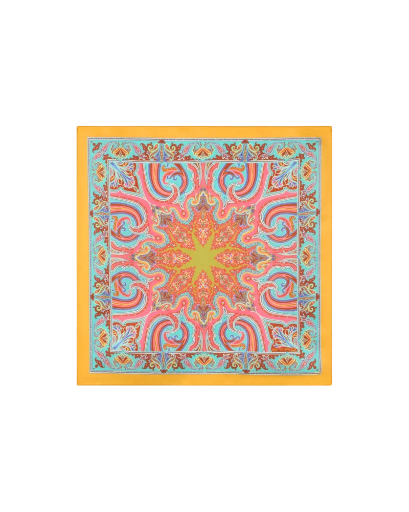 Etro Einstecktuch Aus Seide Mit Paisleymuster, Herren, Gelb Gelb