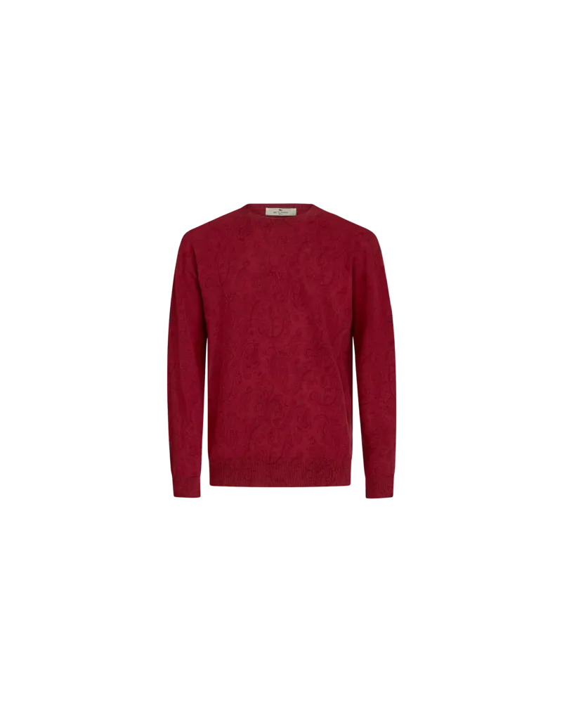 Etro Paisley Pullover Mit Logo Herren Bordeaux