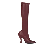 Hohe Stiefel Aus Leder, Damen, Bordeaux, Größe