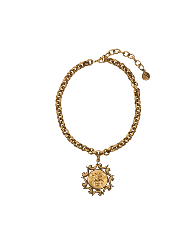 Etro Halskette Mit Sonne Und Strahlen, Damen, Gold Gold