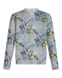 Etro Pullover Aus Baumwolle Mit Druck, Hellblau Hellblau