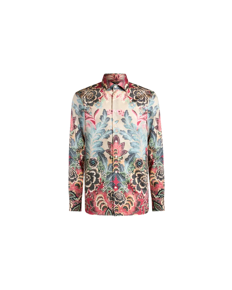 Etro Hemd Aus Baumwolle Mit Abgesetztem Print, Herren, Multicolor, Größe Multicolor