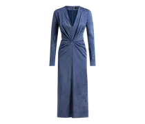 Jacquardkleid Mit Knoten, Navyblau, Größe