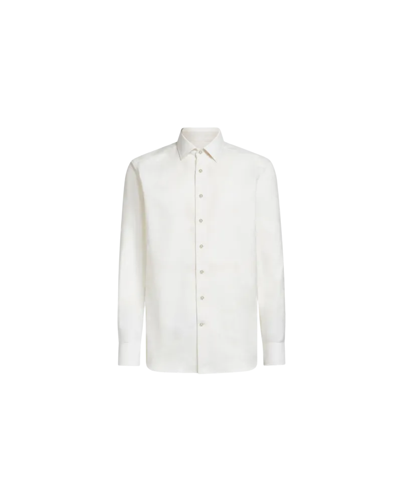 Etro Hemd Aus Baumwolle In Jacquard, Herren, Weiß, Größe Weiß