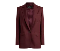 Jacke Aus Leichtem Wollstoff Mit Jacquard-muster, Damen, Rot, Größe
