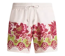 Badeshorts Mit Platziertem Floralem Druck, Herren, Multicolor, Größe