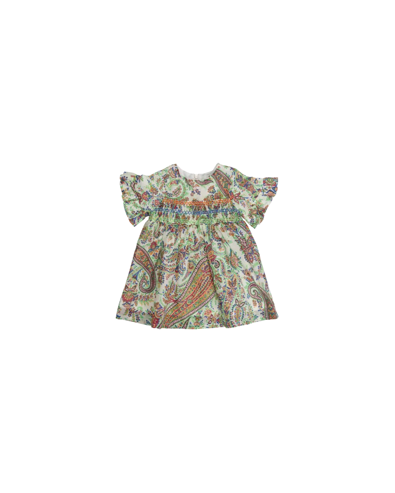 Etro Kleid Mit Floralem Paisleymuster Für Babys, Weiß Weiß