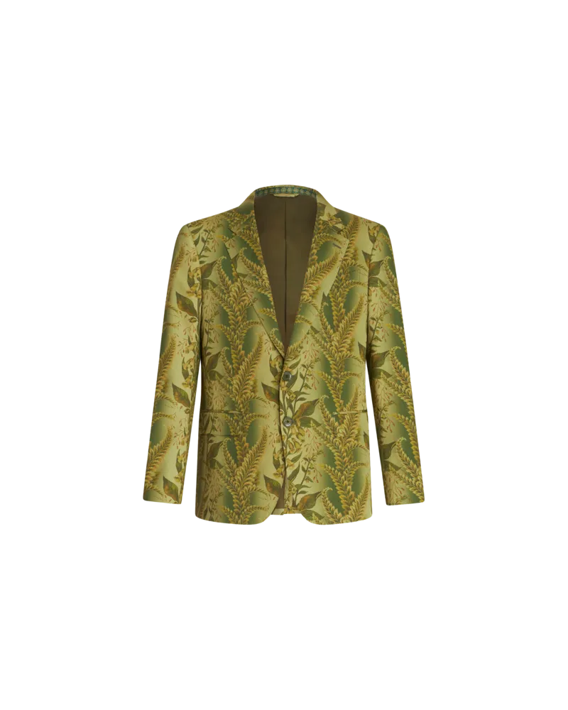 Etro Blazer Mit Blätterdruck, Grün Grün