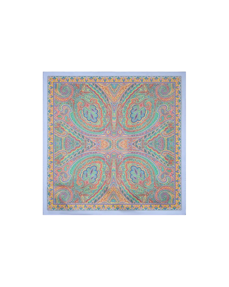 Etro Tuch Aus Seide Mit Blatt- Und Paisleymotiv, Damen, Grün Grün
