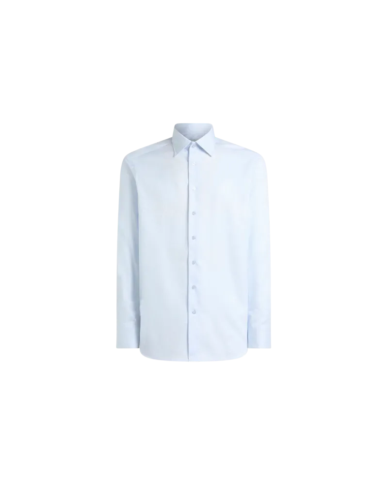 Etro Jacquard-bluse Aus Baumwolle Mit Arnica-motiv, Herren, Hellblau, Größe Hellblau