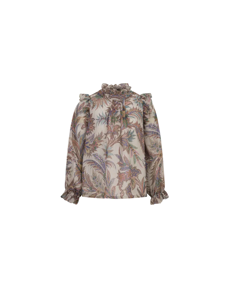 Etro Bluse Aus Leichtem Crepe De Chine, Cremefarben, Größe Cremefarben