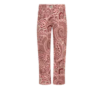 Jeans Mit Blumenprint, Rosa, Größe