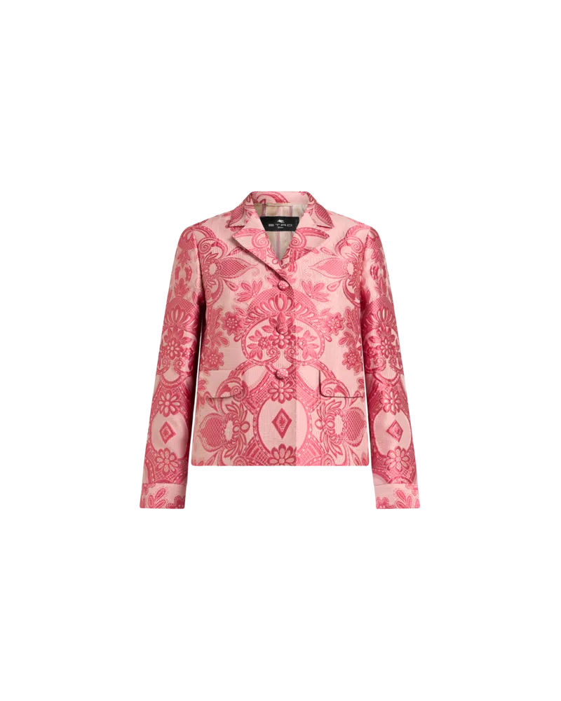 Etro Einreihige Jacke Boxy, Damen, Rot, Größe Rot
