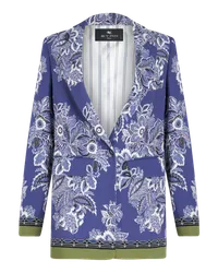 Etro Cady-blazer Mit Druck, Hellblau Hellblau