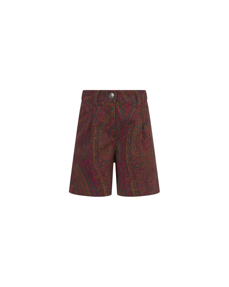 Etro Shorts Aus Denim Paisley, Braun, Größe Braun