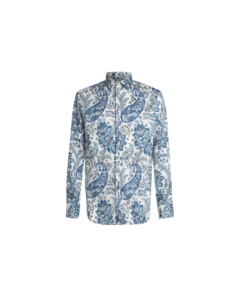 Etro Hemd Mit Floralem Paisleymuster, Herren, Navyblau, Größe Navyblau