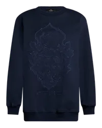 Etro Sweatshirt Mit Stickerei, Damen, Navyblau Navyblau