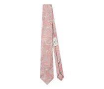 Krawatte Aus Seide Mit Paisleymuster In Jacquard, Herren, Rosa