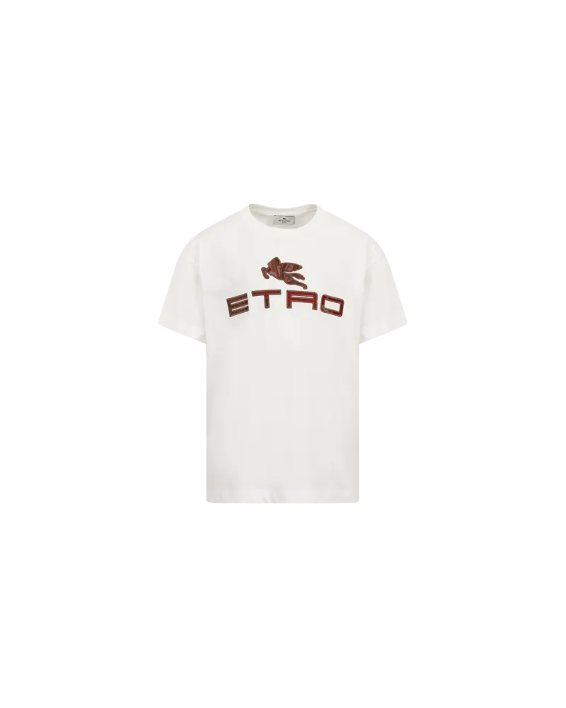 Etro T-shirt Prints Legacy Mit Logo, Weiß, Größe Weiß
