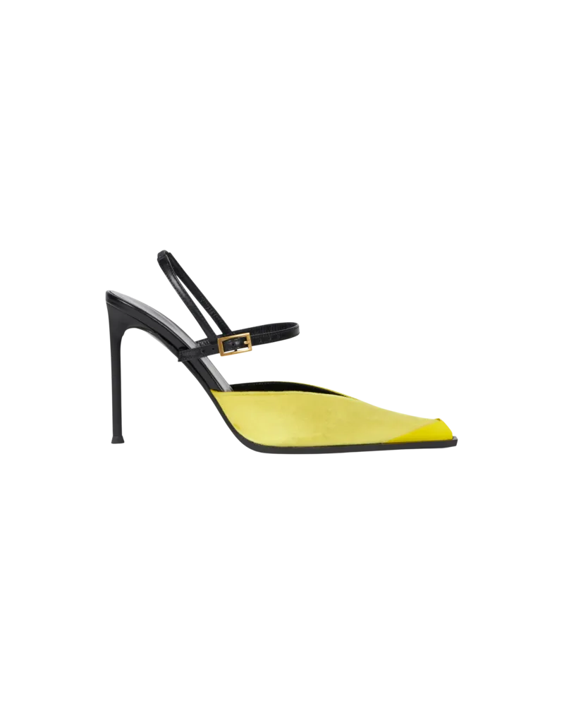 Etro Pumps Aus Leder Und Samt, Damen, Gelb, Größe Gelb