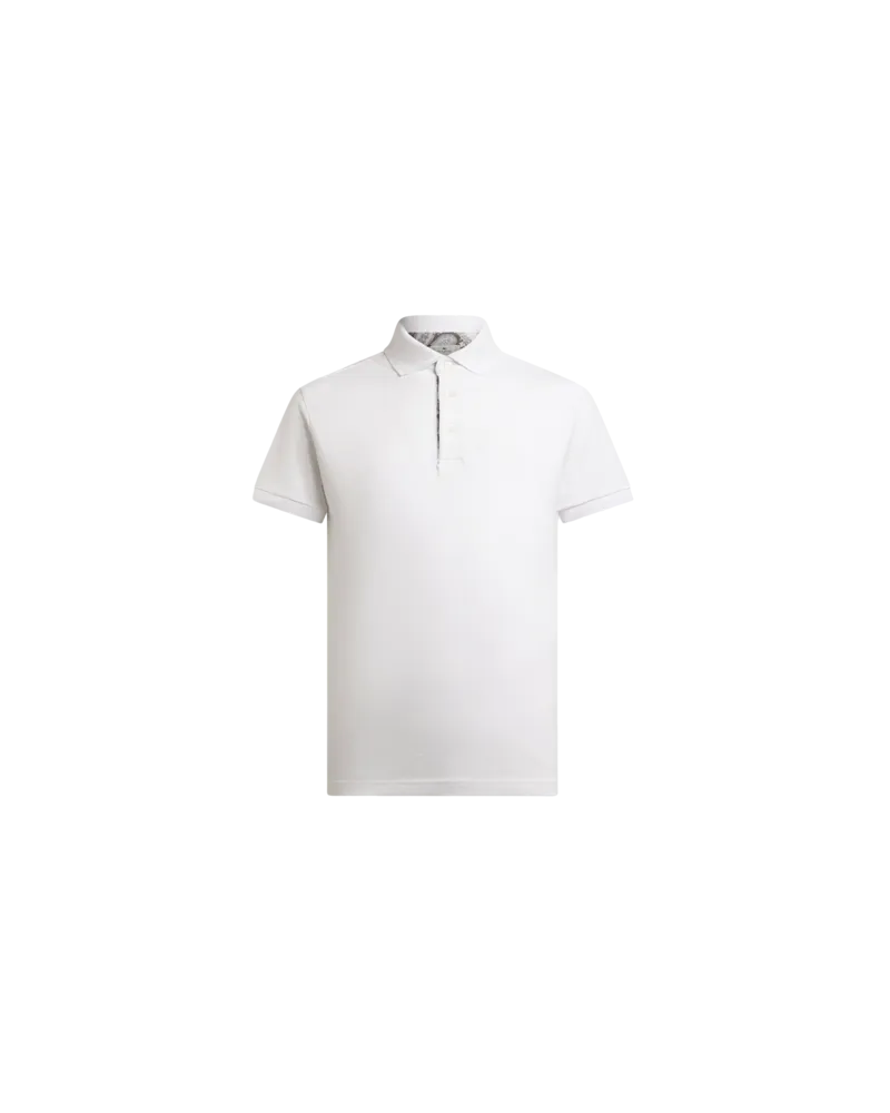 Etro Poloshirt Aus Baumwolle Mit Pegaso, Herren, Weiß, Größe Weiß