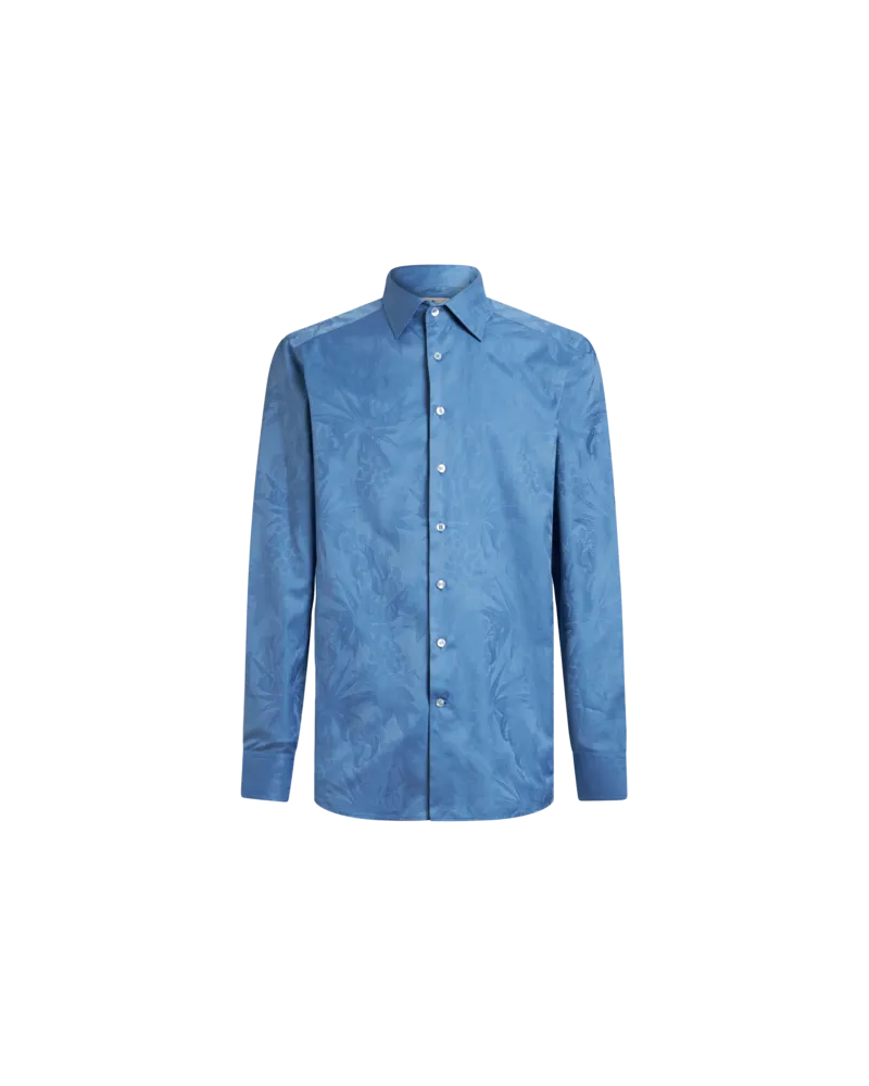Etro Hemd Mit Jacquardmuster, Herren, Hellblau, Größe Hellblau