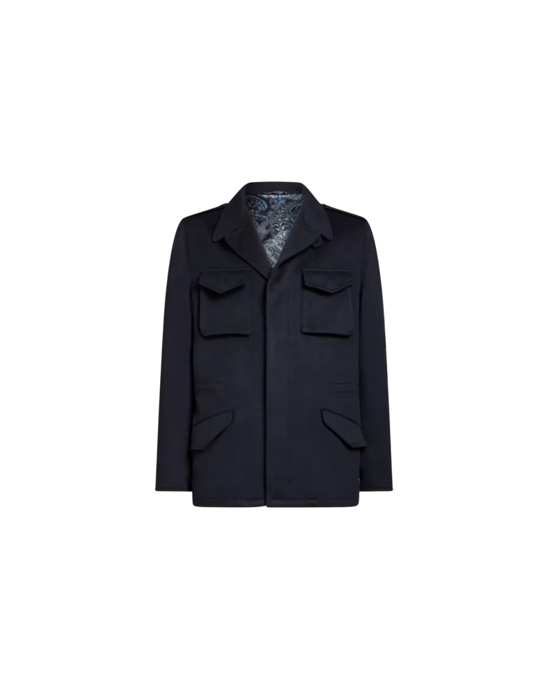 Etro Hemdjacke Aus Kaschmir, Herren, Blau, Größe Blau
