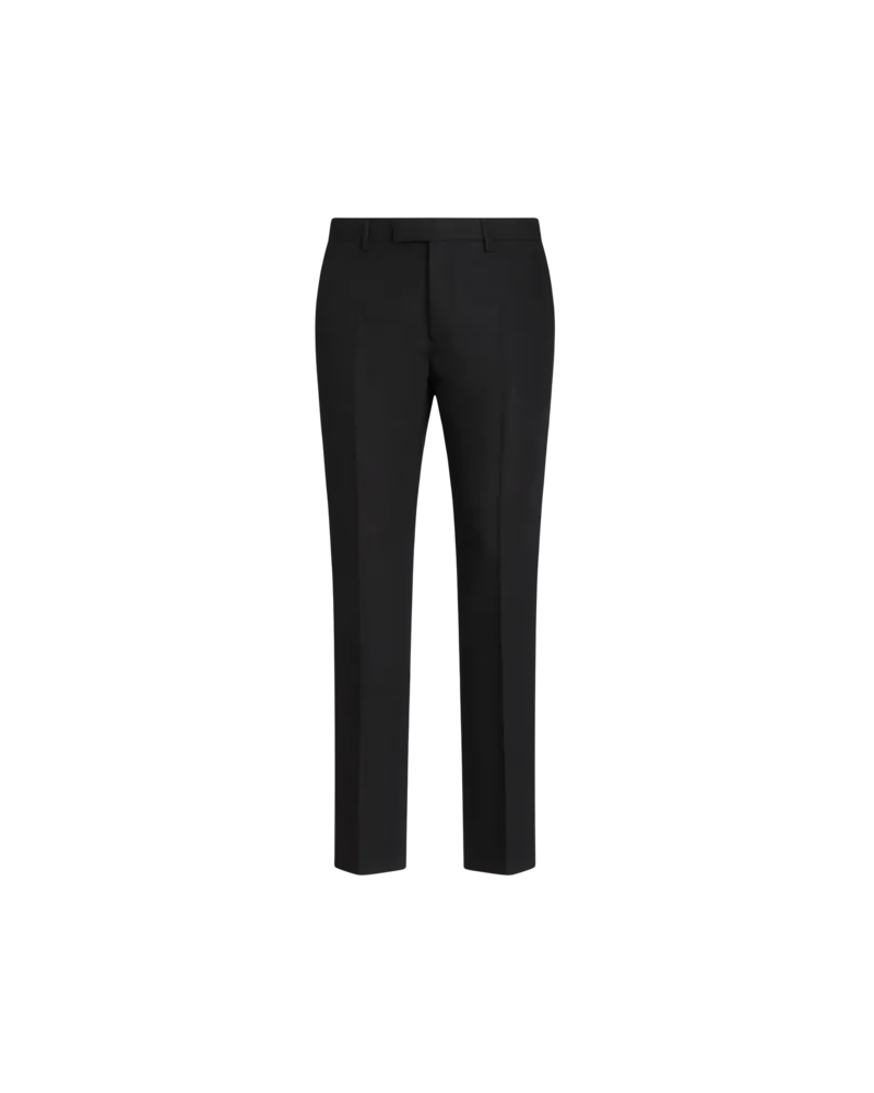 Etro Schmal Geschnittene Hose Aus Wolle Und Mohair, Herren, Schwarz, Größe Schwarz