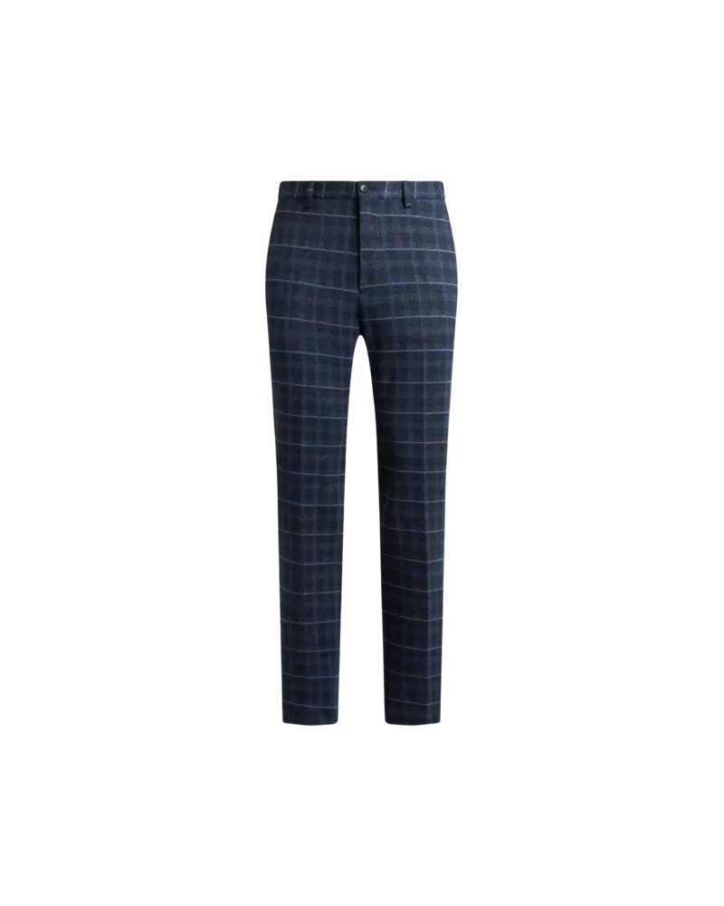 Etro Karierte Hose Aus Jersey, Herren, Blau, Größe Blau