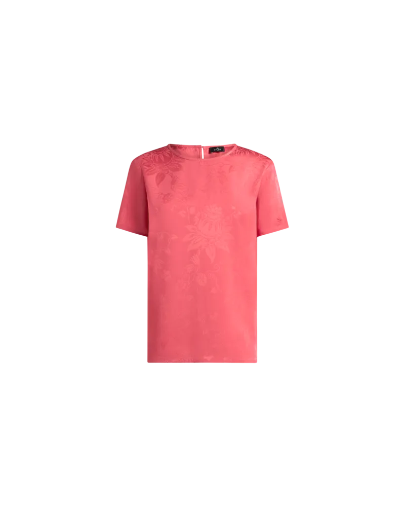Etro Jacquard-t-shirt, Damen, Rosa, Größe Rosa