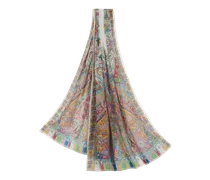 Schal Aus Seide Mit Mehrfarbigem Druck, Damen, Multicolor