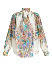 Etro Bluse Mit Bouquet-druck, Weiß Weiß