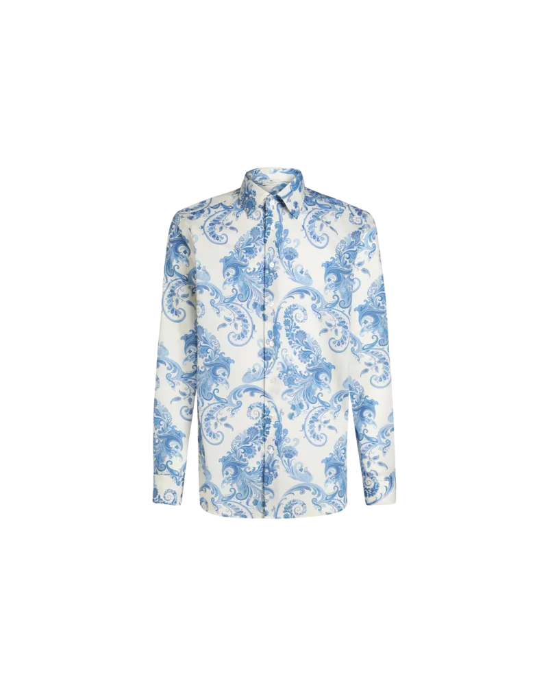 Etro Hemd Mit Floralem Paisleymuster, Herren, Hellblau Hellblau