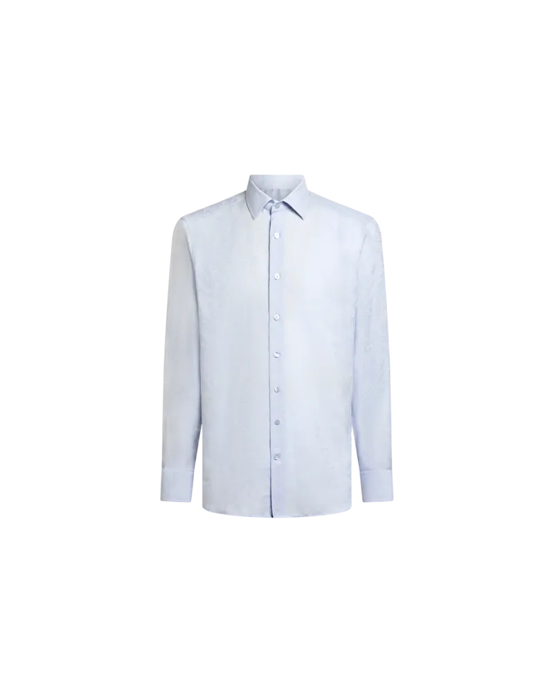 Etro Hemd Aus Baumwolle In Jacquard, Herren, Himmelblau, Größe Himmelblau