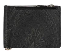 Bifold-kartenetui Mit Arnica-muster, Herren, Schwarz