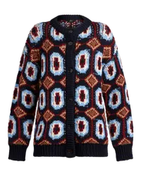 Etro Oversize-strickjacke Aus Wolle Und Alpaka, Multicolor Multicolor