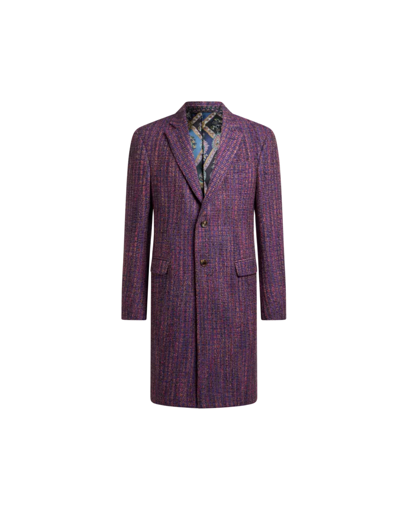Etro Mantel Aus Tweed, Herren, Violett, Größe Violett