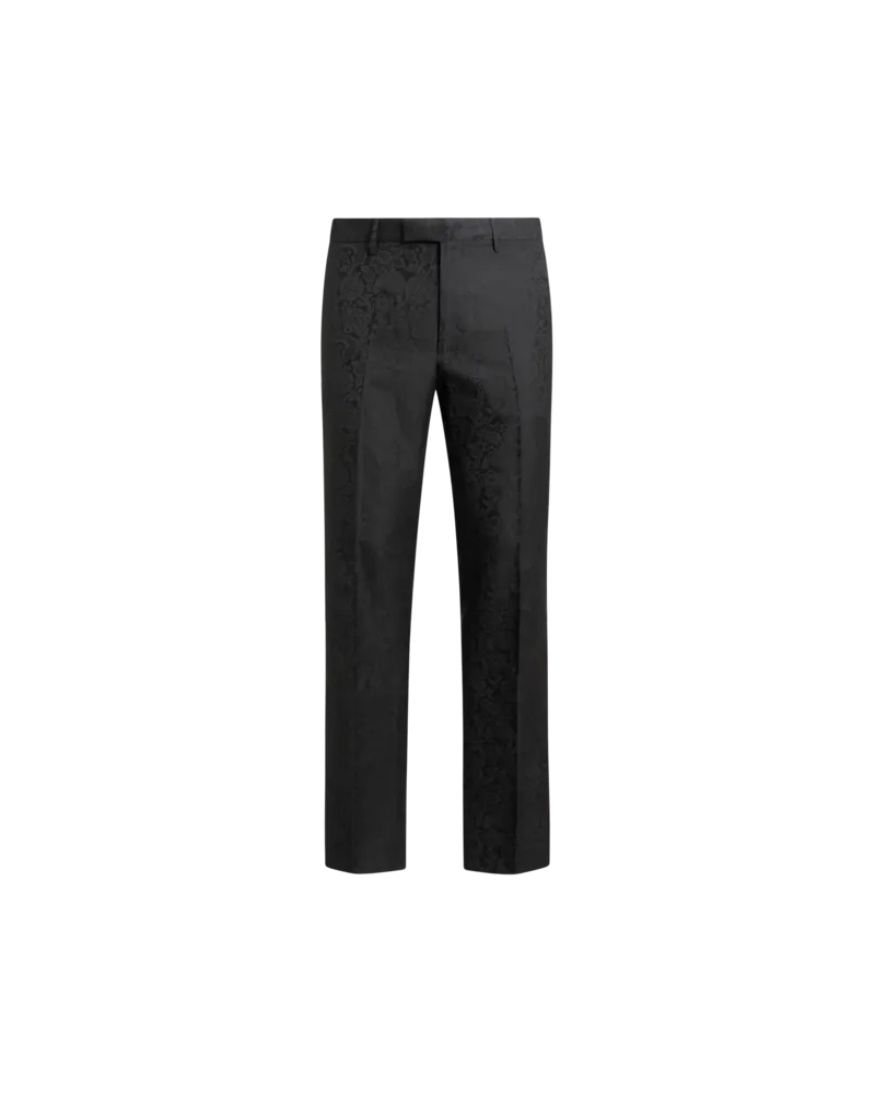 Etro Abendhose Mit Floralem Jacquard-rankenmuster, Herren, Schwarz, Größe Schwarz