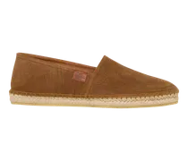 Espadrilles Aus Veloursleder Mit Arnica-motiv, Herren, Braun, Größe