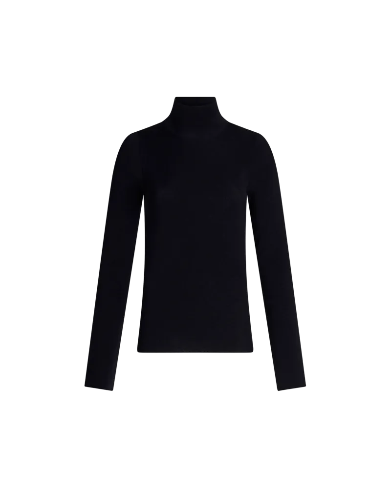 Etro Rollkragenpullover Aus Wolle, Damen, Blau, Größe Blau