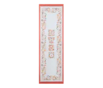 Schal Aus Seide Mit Logo Und Floralem Paisley-motiv, Damen, Rot