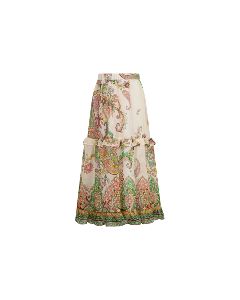 Etro Rock Aus Einer Seidenmischung Mit Platziertem Druck, Multicolor, Größe Multicolor
