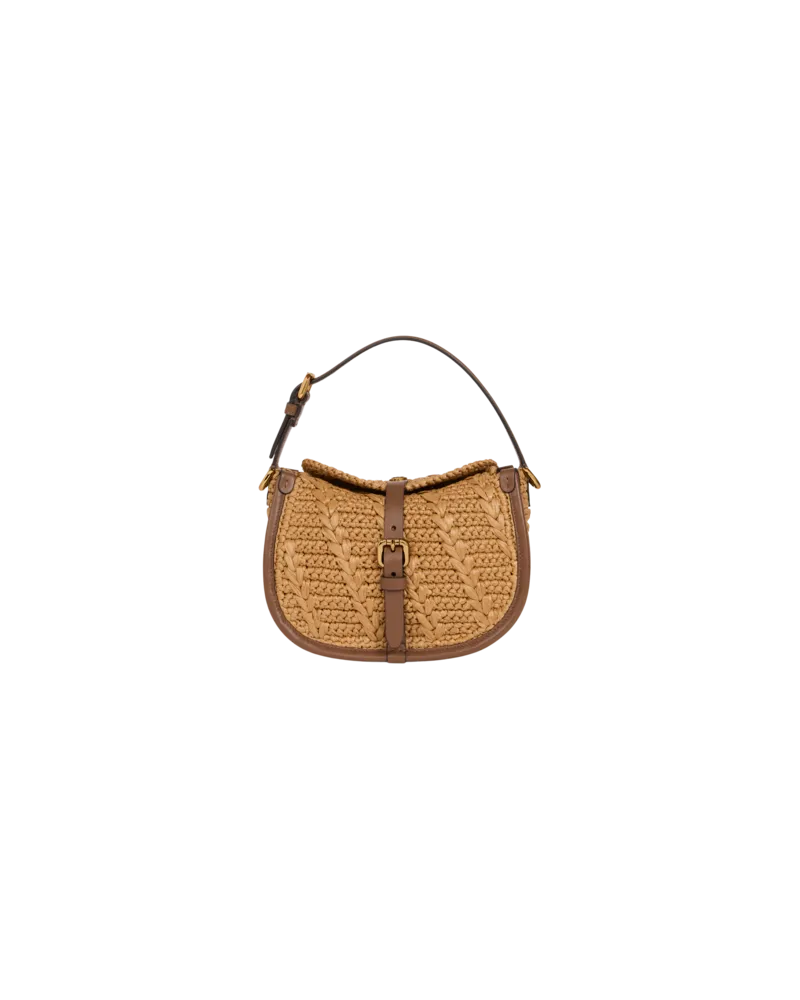 Etro Tasche Pony Klein Aus Gehäkeltem Bast, Damen, Braun Braun