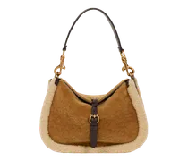 Mittelgrossetasche Pony Aus Shearling, Damen, Kamel
